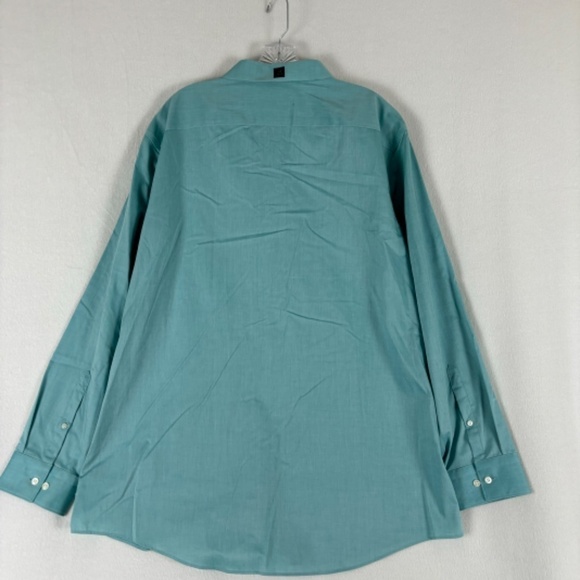 Men’s Marc Anthony Slim Fit Long Sleeve Dress Shirt in Teal Green 18-34/35 - Picture 7 of 13